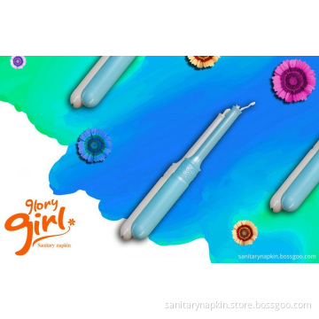 Different size tampom with plastic applicator